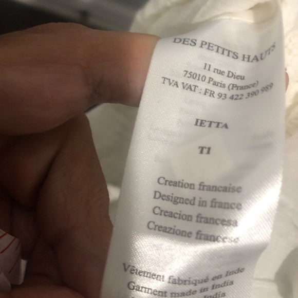 White Emroidered Feminie Boho Chic Cotton Petits Hauts Boutique Dress - Picture 5 of 6